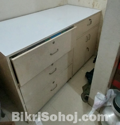 Wardrobe cum Cutting Table cum Iron Table